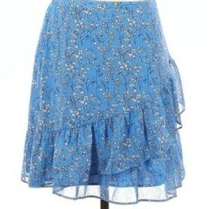 Banana Republic Asymmetrical Blue Floral Skirt